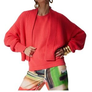 Natori Beijing Textured Knit Crop Cardigan